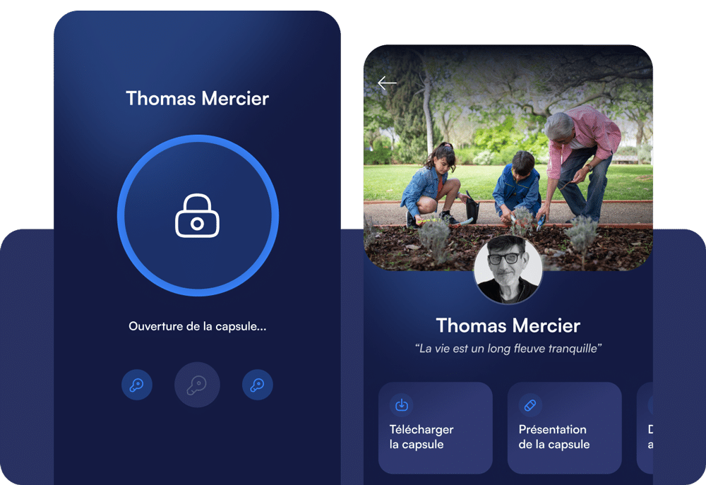 my after me mobile application unlock capsule